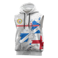 Commonwealth Of England Map Sleeveless Hoodie Historical British Isles Flag Silhouette