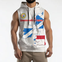 Commonwealth Of England Map Sleeveless Hoodie Historical British Isles Flag Silhouette