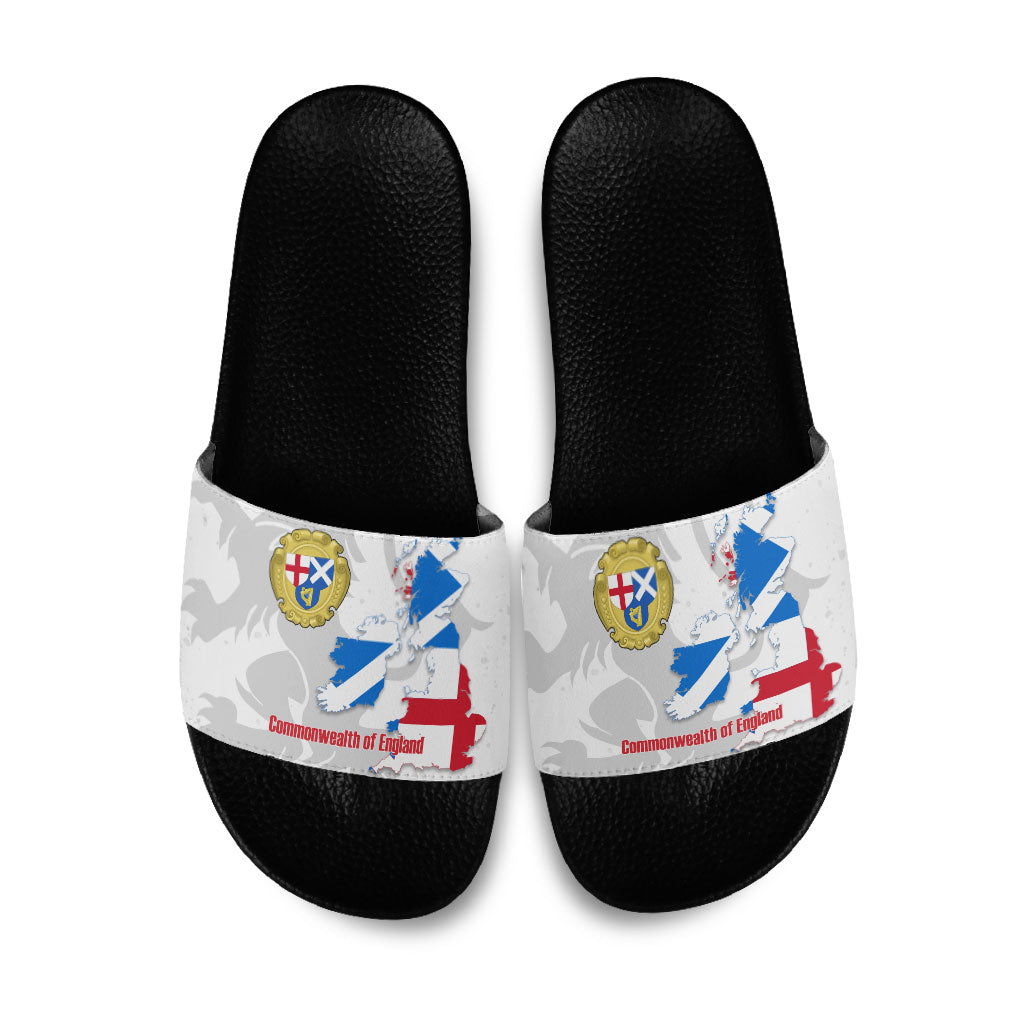 Commonwealth Of England Map Slide Sandals Historical British Isles Flag Silhouette