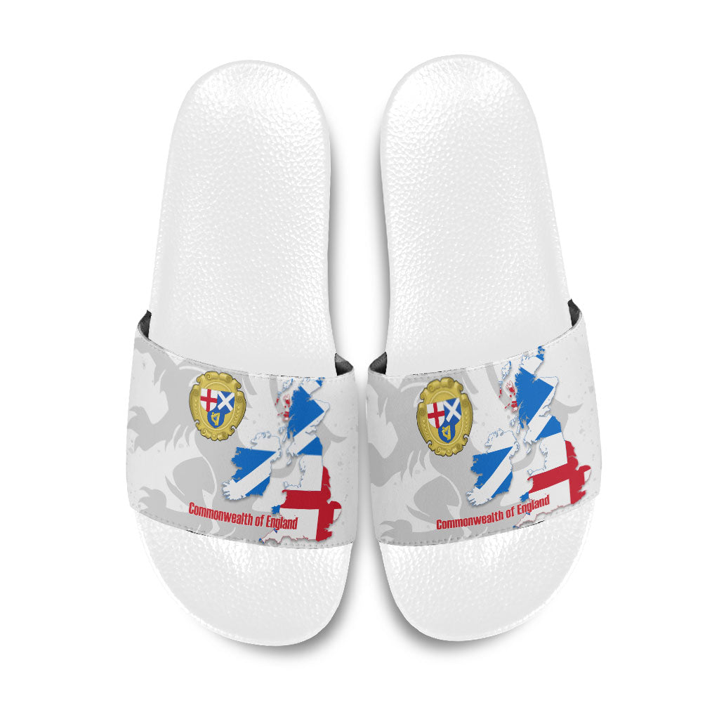 Commonwealth Of England Map Slide Sandals Historical British Isles Flag Silhouette