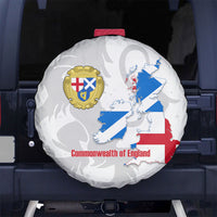 Commonwealth Of England Map Spare Tire Cover Historical British Isles Flag Silhouette