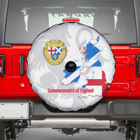 Commonwealth Of England Map Spare Tire Cover Historical British Isles Flag Silhouette