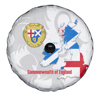 Commonwealth Of England Map Spare Tire Cover Historical British Isles Flag Silhouette