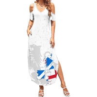Commonwealth Of England Map Summer Maxi Dress Historical British Isles Flag Silhouette