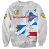 Commonwealth Of England Map Sweatshirt Historical British Isles Flag Silhouette