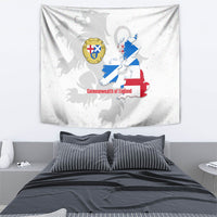 Commonwealth Of England Map Tapestry Historical British Isles Flag Silhouette
