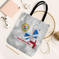 Commonwealth Of England Map Tote Bag Historical British Isles Flag Silhouette