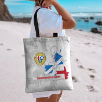 Commonwealth Of England Map Tote Bag Historical British Isles Flag Silhouette