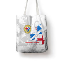 Commonwealth Of England Map Tote Bag Historical British Isles Flag Silhouette