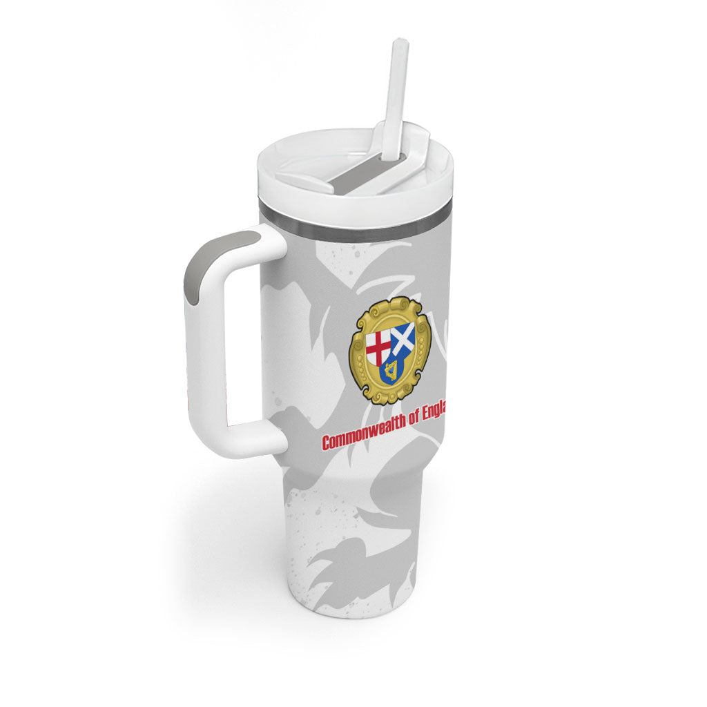 Commonwealth Of England Map Tumbler With Handle Historical British Isles Flag Silhouette
