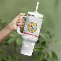 Commonwealth Of England Map Tumbler With Handle Historical British Isles Flag Silhouette