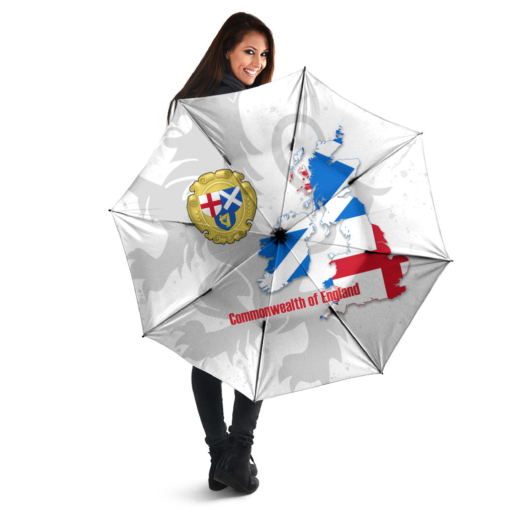 Commonwealth Of England Map Umbrella Historical British Isles Flag Silhouette
