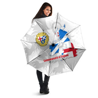 Commonwealth Of England Map Umbrella Historical British Isles Flag Silhouette
