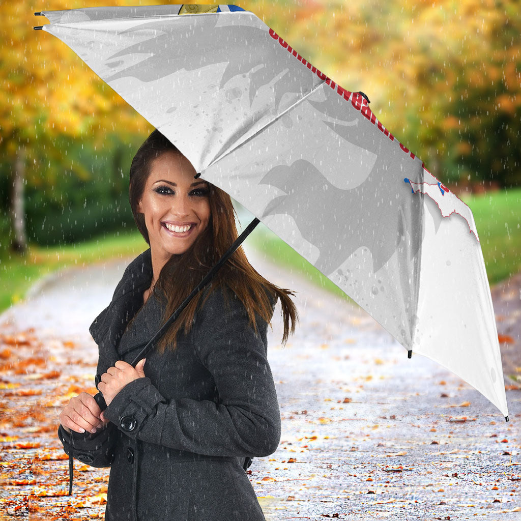 Commonwealth Of England Map Umbrella Historical British Isles Flag Silhouette