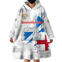 Commonwealth Of England Map Wearable Blanket Hoodie Historical British Isles Flag Silhouette