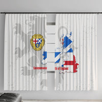 Commonwealth Of England Map Window Curtain Historical British Isles Flag Silhouette
