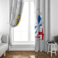 Commonwealth Of England Map Window Curtain Historical British Isles Flag Silhouette