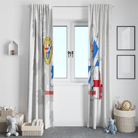 Commonwealth Of England Map Window Curtain Historical British Isles Flag Silhouette