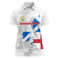 Commonwealth Of England Map Women Polo Shirt Historical British Isles Flag Silhouette