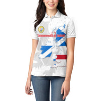 Commonwealth Of England Map Women Polo Shirt Historical British Isles Flag Silhouette