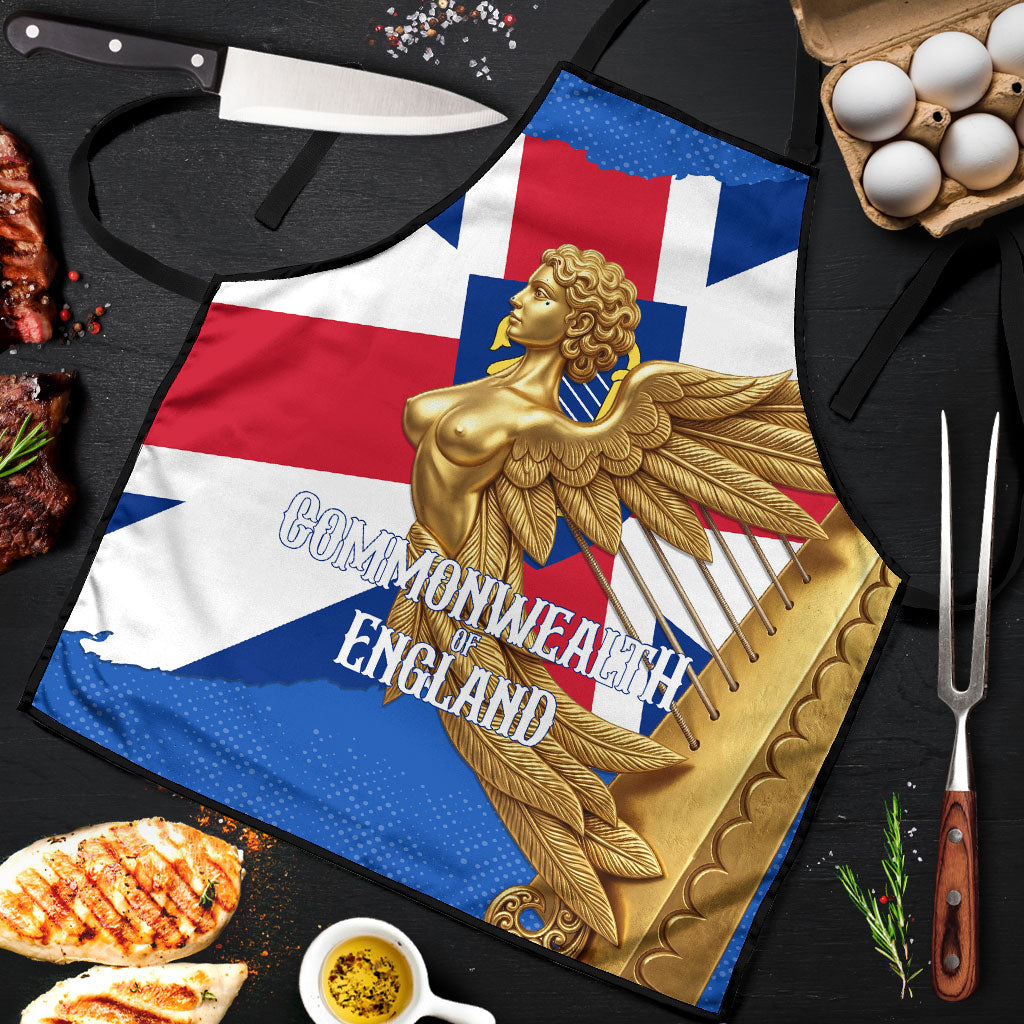 Commonwealth Of England Flag Golden Angel Apron Historical British Heritage Winged Figure