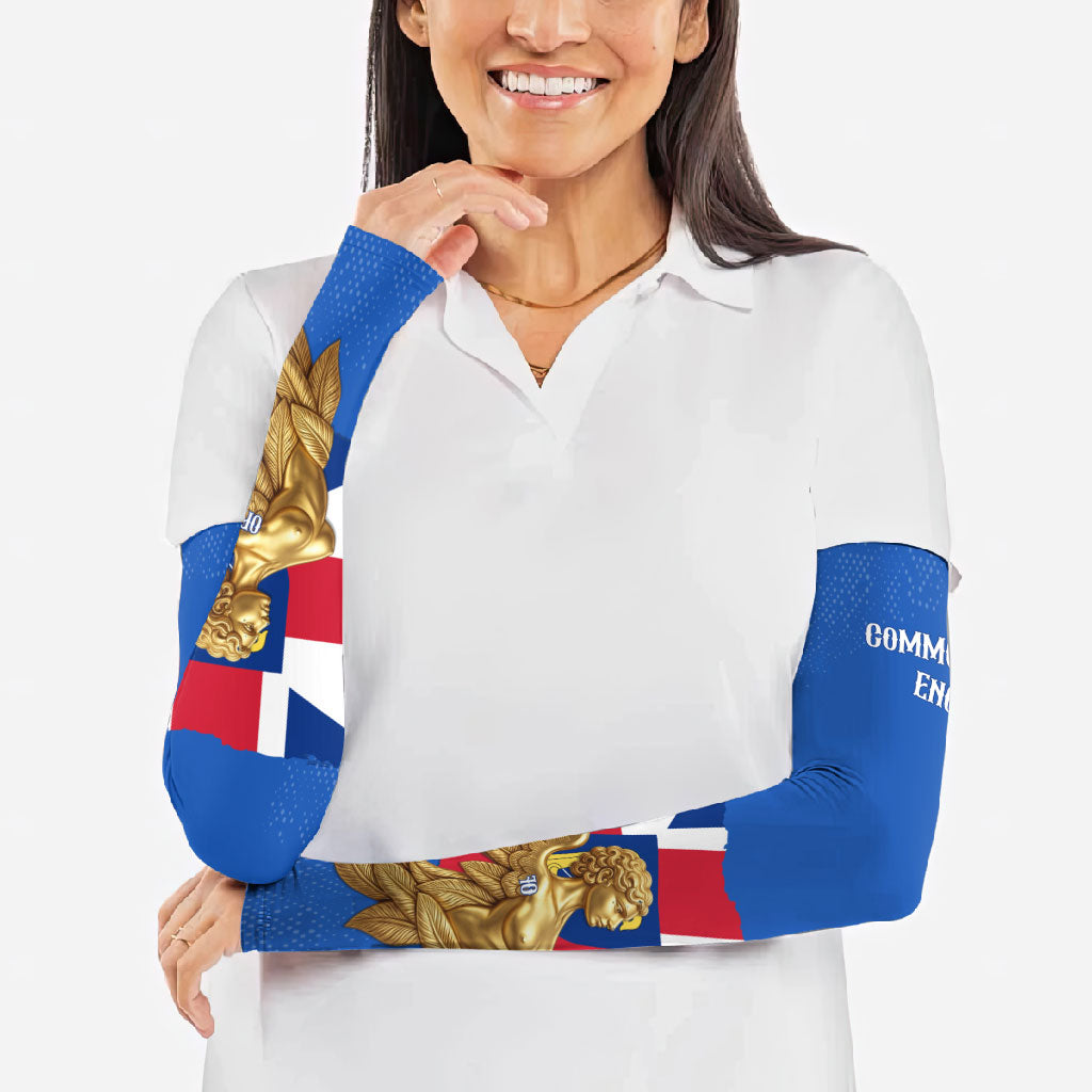 Commonwealth Of England Flag Golden Angel Arm Sleeves Historical British Heritage Winged Figure