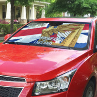 Commonwealth Of England Flag Golden Angel Auto Sun Shade Historical British Heritage Winged Figure