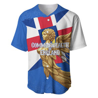 Commonwealth Of England Flag Golden Angel Baseball Jersey Historical British Heritage Winged Figure