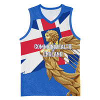 Commonwealth Of England Flag Golden Angel Basketball Jersey Historical British Heritage Winged Figure