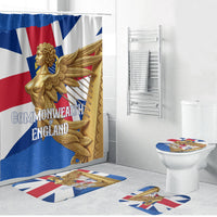Commonwealth Of England Flag Golden Angel Bathroom Set Historical British Heritage Winged Figure