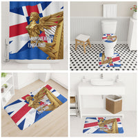 Commonwealth Of England Flag Golden Angel Bathroom Set Historical British Heritage Winged Figure