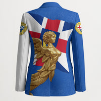 Commonwealth Of England Flag Golden Angel Blazer Historical British Heritage Winged Figure