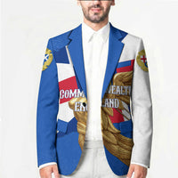 Commonwealth Of England Flag Golden Angel Blazer Historical British Heritage Winged Figure