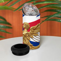 Commonwealth Of England Flag Golden Angel 4 in 1 Can Cooler Tumbler Historical British Heritage Winged Figure