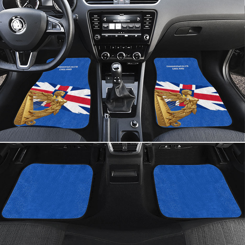 Commonwealth Of England Flag Golden Angel Car Mats Historical British Heritage Winged Figure