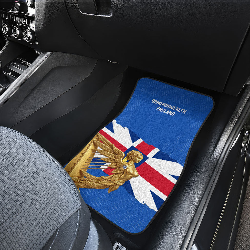 Commonwealth Of England Flag Golden Angel Car Mats Historical British Heritage Winged Figure
