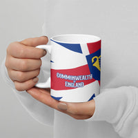 Commonwealth Of England Flag Golden Angel Ceramic Mug Historical British Heritage Winged Figure
