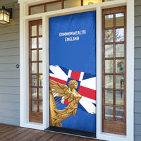 Commonwealth Of England Flag Golden Angel Door Cover Historical British Heritage Winged Figure