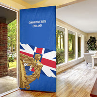 Commonwealth Of England Flag Golden Angel Door Cover Historical British Heritage Winged Figure