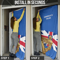 Commonwealth Of England Flag Golden Angel Door Cover Historical British Heritage Winged Figure