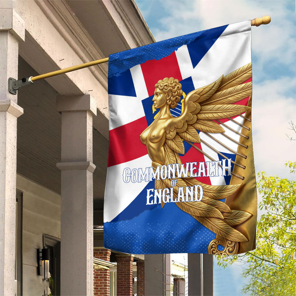 Commonwealth Of England Flag Golden Angel Garden Flag Historical British Heritage Winged Figure