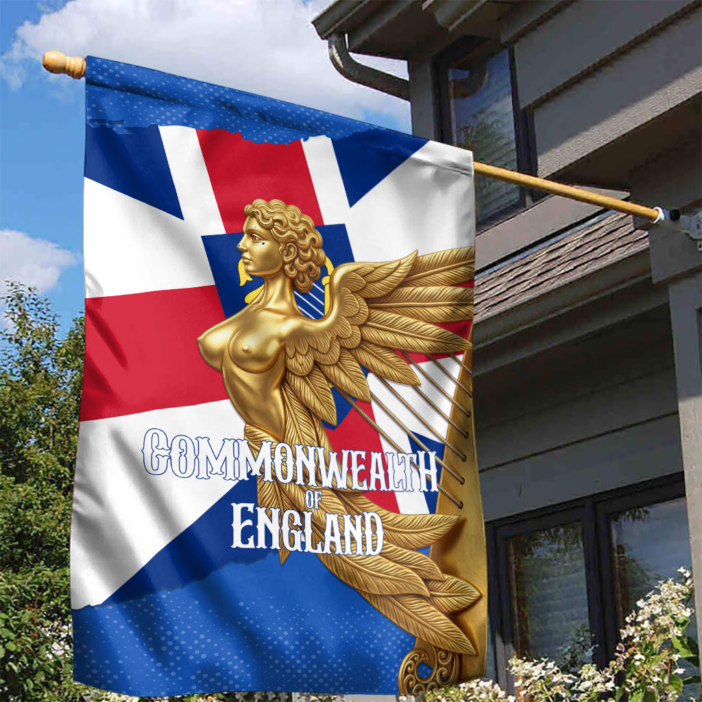 Commonwealth Of England Flag Golden Angel Garden Flag Historical British Heritage Winged Figure
