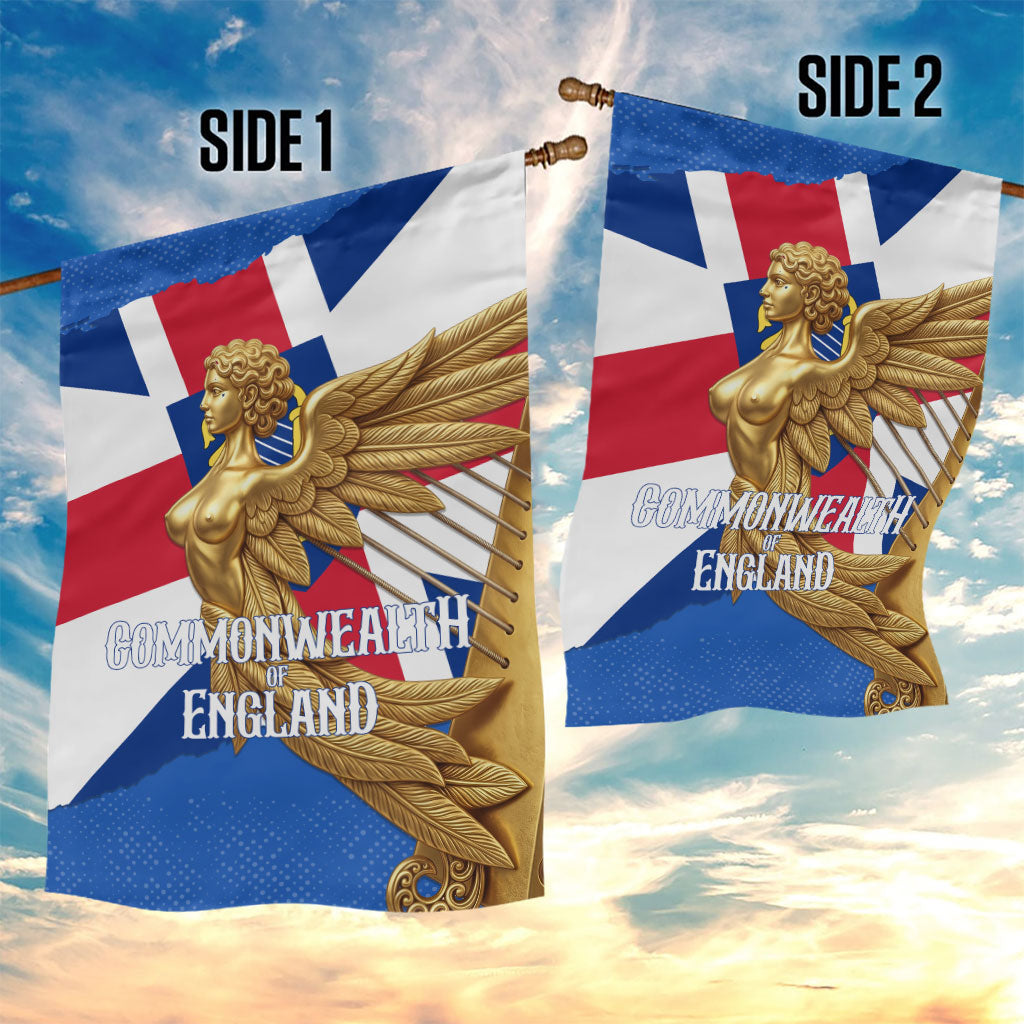 Commonwealth Of England Flag Golden Angel Garden Flag Historical British Heritage Winged Figure