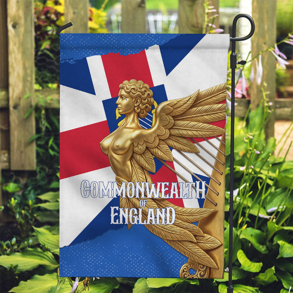 Commonwealth Of England Flag Golden Angel Garden Flag Historical British Heritage Winged Figure