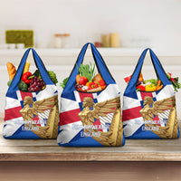 Commonwealth Of England Flag Golden Angel Grocery Bag Historical British Heritage Winged Figure