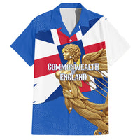 Commonwealth Of England Flag Golden Angel Hawaiian Shirt Historical British Heritage Winged Figure