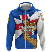 Commonwealth Of England Flag Golden Angel Hoodie Historical British Heritage Winged Figure