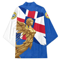 Commonwealth Of England Flag Golden Angel Kimono Historical British Heritage Winged Figure