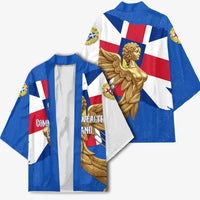 Commonwealth Of England Flag Golden Angel Kimono Historical British Heritage Winged Figure
