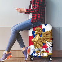 Commonwealth Of England Flag Golden Angel Luggage Cover Historical British Heritage Winged Figure